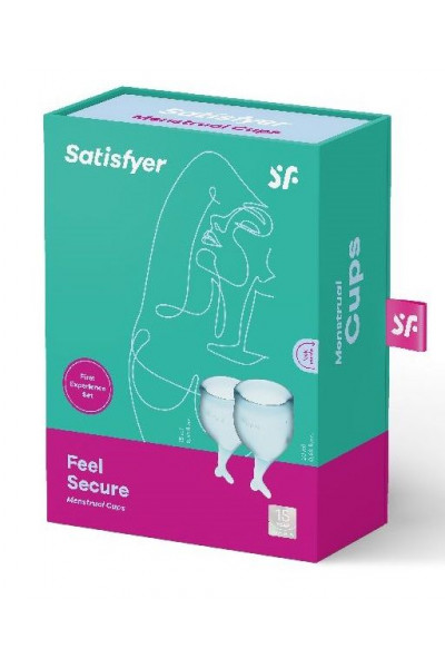 Набор голубых менструальных чаш Feel secure Menstrual Cup Набор голубых менструальных чаш Feel secure Menstrual Cup