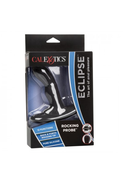 Чёрный вибромассажер простаты Eclipse Rocking Probe - 11,5 см. Чёрный вибромассажер простаты Eclipse Rocking Probe - 11,5 см.