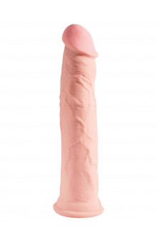 Телесный фаллоимитатор на присоске 11 Triple Density Cock - 25,4 см.