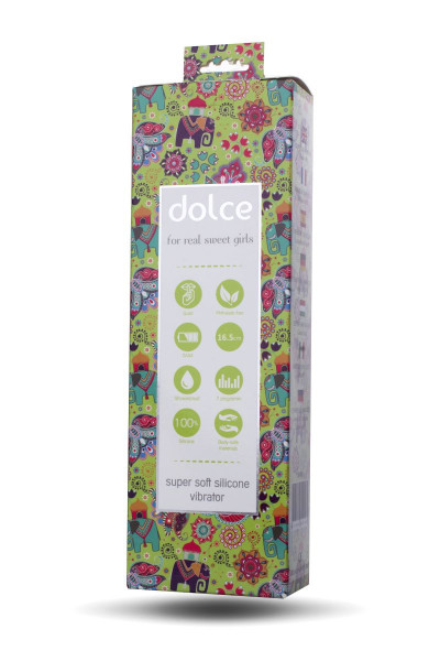 Зелёный вибратор Dolce Mateo - 16,5 см. Зелёный вибратор Dolce Mateo - 16,5 см.