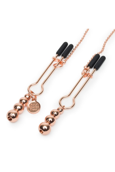 Золотистые зажимы для сосков и клитора All Sensation Nipple and Clitoral Chain Золотистые зажимы для сосков и клитора All Sensation Nipple and Clitoral Chain