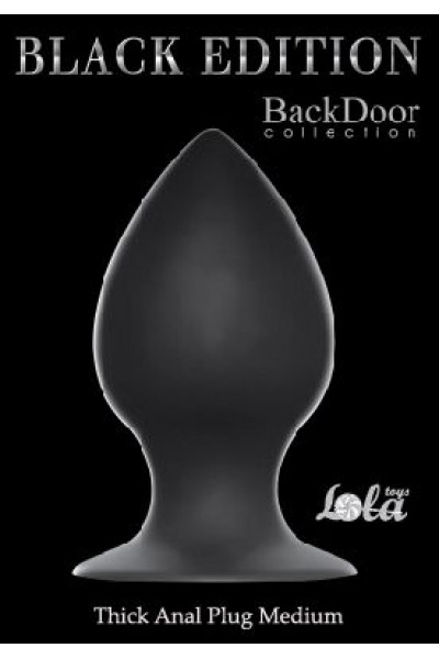 Чёрная анальная пробка Thick Anal Plug Medium - 9,5 см. Чёрная анальная пробка Thick Anal Plug Medium - 9,5 см.