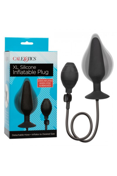 Черная расширяющаяся анальная пробка XL Silicone Inflatable Plug - 16 см. Черная расширяющаяся анальная пробка XL Silicone Inflatable Plug - 16 см.