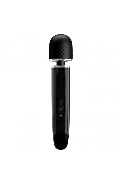 Черный мощный жезловый вибратор с изогнутой ручкой Charming Massager - 24 см. Черный мощный жезловый вибратор с изогнутой ручкой Charming Massager - 24 см.