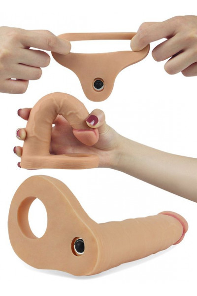 Телесная вибронасадка для двойного проникновения The Ultra Soft Double-Vibrating - 15,8 см. Телесная вибронасадка для двойного проникновения The Ultra Soft Double-Vibrating - 15,8 см.