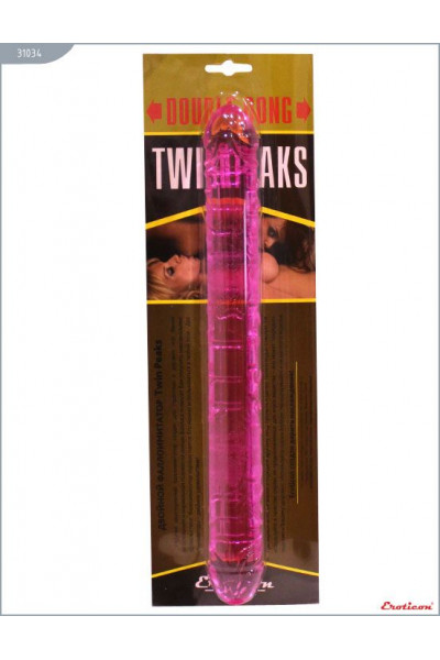 Розовый двусторонний фаллоимитатор Twin Peaks - 33,5 см. Розовый двусторонний фаллоимитатор Twin Peaks - 33,5 см.