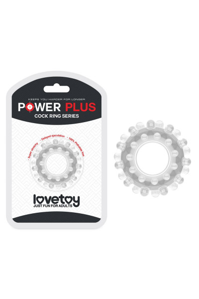 Прозрачное эрекционное кольцо POWER PLUS Cockring Прозрачное эрекционное кольцо POWER PLUS Cockring