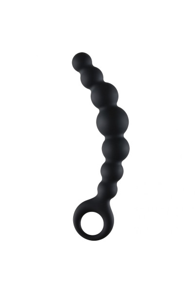 Чёрная упругая анальная цепочка Flexible Wand - 18 см. Чёрная упругая анальная цепочка Flexible Wand - 18 см.