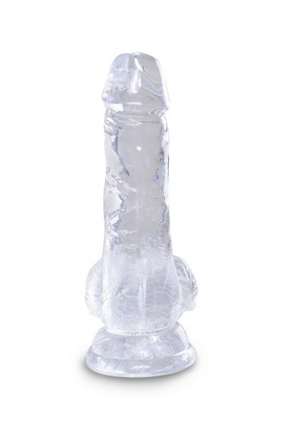 Прозрачный фаллоимитатор King Cock Clear 5 Cock with Balls - 15,2 см. Прозрачный фаллоимитатор King Cock Clear 5 Cock with Balls - 15,2 см.