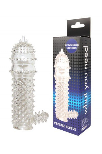 Закрытая прозрачная насадка Crystal sleeve - 12,8 см. Закрытая прозрачная насадка Crystal sleeve - 12,8 см.