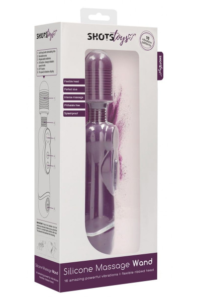 Фиолетовый универсальный массажер Silicone Massage Wand - 20 см. Фиолетовый универсальный массажер Silicone Massage Wand - 20 см.