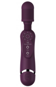 Фиолетовый универсальный массажер Silicone Massage Wand - 20 см.