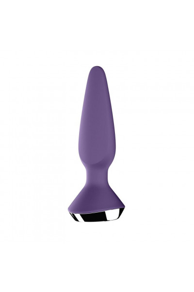 Фиолетовая анальная пробка с вибрацией Satisfyer Plug-ilicious 1 - 13,5 см. Фиолетовая анальная пробка с вибрацией Satisfyer Plug-ilicious 1 - 13,5 см.