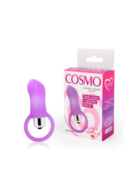 Лиловый вибростимулятор Cosmo с петелькой Лиловый вибростимулятор Cosmo с петелькой