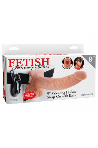 Телесный полый страпон с вибрацией Vibrating Hollow Strap-On with Balls - 24 см. Телесный полый страпон с вибрацией Vibrating Hollow Strap-On with Balls - 24 см.