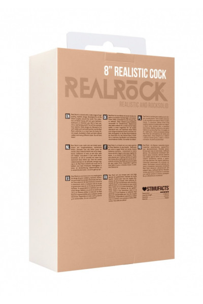 Телесный фаллоимитатор Realistic Cock 8 With Scrotum - 20 см. Телесный фаллоимитатор Realistic Cock 8 With Scrotum - 20 см.