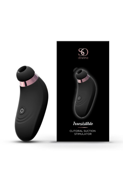 Черный вакуумный стимулятор So Divine Irresistible Clitoral Suction Черный вакуумный стимулятор So Divine Irresistible Clitoral Suction