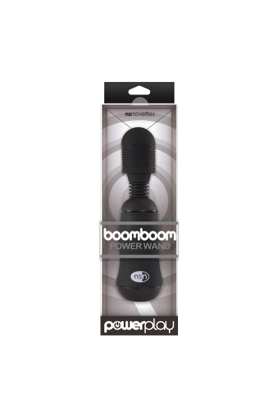 Чёрный вибромассажёр для эрогенных зон BoomBoom Power Wand - 18 см. Чёрный вибромассажёр для эрогенных зон BoomBoom Power Wand - 18 см.