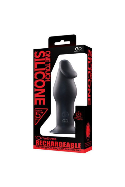 Черный анальный вибромассажер 5INCH RECHARGEABLE BUTTPLUG - 12,7 см. Черный анальный вибромассажер 5INCH RECHARGEABLE BUTTPLUG - 12,7 см.
