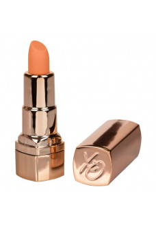 Золотистый вибратор-помада с оранжевым мягким кончиком Hide Play Rechargeable Lipstick
