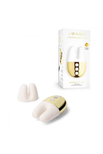 Белый вибратор с ушками Le Wand Double Vibe Белый вибратор с ушками Le Wand Double Vibe