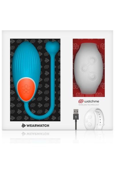 Голубое виброяйцо с белым пультом-часами Wearwatch Egg Wireless Watchme Голубое виброяйцо с белым пультом-часами Wearwatch Egg Wireless Watchme