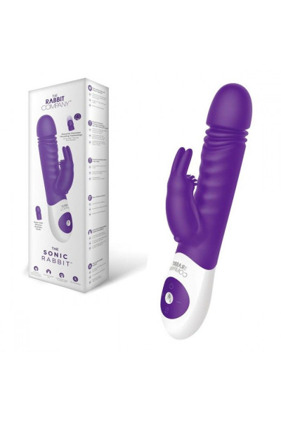 Фиолетовый вибратор-кролик The Sonic Rabbit - 22 см. Фиолетовый вибратор-кролик The Sonic Rabbit - 22 см.