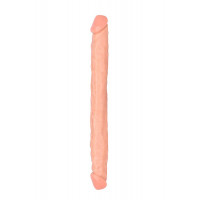 Телесный двусторонний фаллоимитатор SO REAL REALISTIC 18INCH DOUBLE DONG - 46 см.