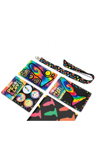 Разноцветная анальная пробка с эффектом римминга Peace Love Tie-Dye - 15,2 см. Разноцветная анальная пробка с эффектом римминга Peace Love Tie-Dye - 15,2 см.