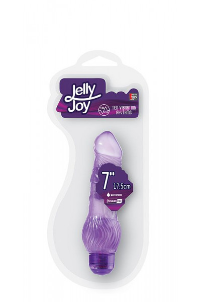 Фиолетовый гелевый вибратор JELLY JOY 7INCH 10 RHYTHMS PURPLE - 17,5 см. Фиолетовый гелевый вибратор JELLY JOY 7INCH 10 RHYTHMS PURPLE - 17,5 см.