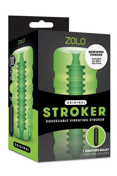 Зеленый мастурбатор с вибрацией Zolo Original Squeezable Vibrating Stroker Зеленый мастурбатор с вибрацией Zolo Original Squeezable Vibrating Stroker