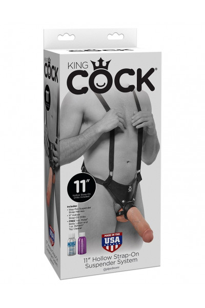 Страпон-система с телесной насадкой 11 Hollow Strap-On Suspender System - 28 см. Страпон-система с телесной насадкой 11 Hollow Strap-On Suspender System - 28 см.