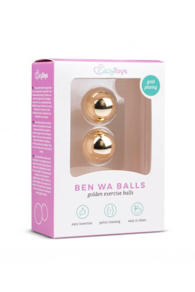 Золотистые вагинальные шарики без сцепки Ben Wa Balls Золотистые вагинальные шарики без сцепки Ben Wa Balls