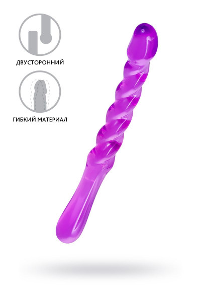 Фиолетовый двусторонний фаллоимитатор Tanza - 27,5 см. Фиолетовый двусторонний фаллоимитатор Tanza - 27,5 см.