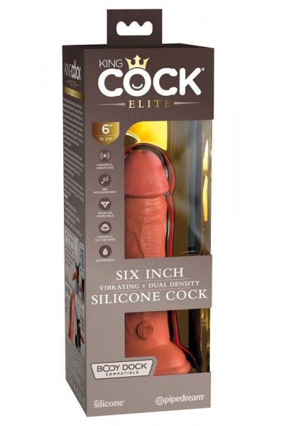 Фаллоимитатор цвета карамели 6 Vibrating Silicone Dual Density Cock - 17,8 см. Фаллоимитатор цвета карамели 6 Vibrating Silicone Dual Density Cock - 17,8 см.