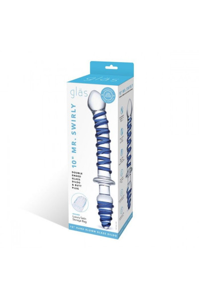 Двусторонний фаллоимитатор с анальной пробкой Mr. Swirly Dildo Butt Plug - 25 см. Двусторонний фаллоимитатор с анальной пробкой Mr. Swirly Dildo Butt Plug - 25 см.