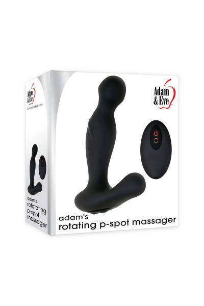 Черный вибростимулятор простаты Adam s Rotating P-spot Massager - 14,2 см. Черный вибростимулятор простаты Adam s Rotating P-spot Massager - 14,2 см.
