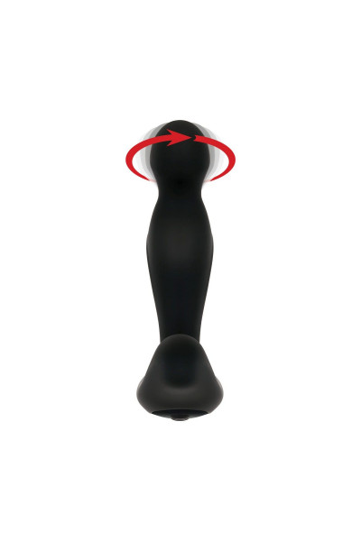 Черный вибростимулятор простаты Adam s Rotating P-spot Massager - 14,2 см. Черный вибростимулятор простаты Adam s Rotating P-spot Massager - 14,2 см.