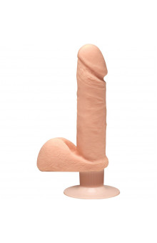 Вибромассажер-реалистик на присоске Perfect D Vibrating 7 - 20 см.