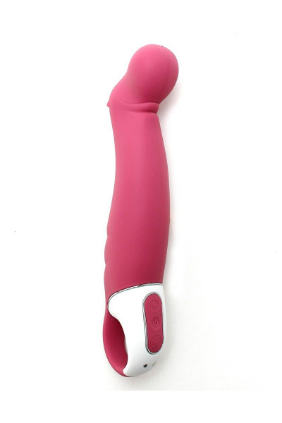 Вибратор Satisfyer Petting Hippo с загнутым кончиком - 22,9 см. Вибратор Satisfyer Petting Hippo с загнутым кончиком - 22,9 см.