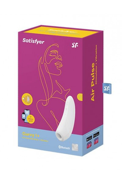 Белый вакуум-волновой стимулятор Satisfyer Curvy 1+ Белый вакуум-волновой стимулятор Satisfyer Curvy 1+