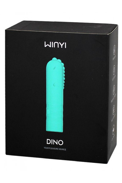 Зеленый мини-вибратор Dino - 10,9 см. Зеленый мини-вибратор Dino - 10,9 см.
