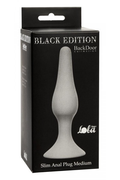 Серая анальная пробка Slim Anal Plug Medium - 11,5 см. Серая анальная пробка Slim Anal Plug Medium - 11,5 см.