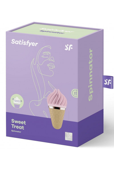 Вибратор-спиннер с розовыми лепестками Satisfyer Sweet Treat Вибратор-спиннер с розовыми лепестками Satisfyer Sweet Treat