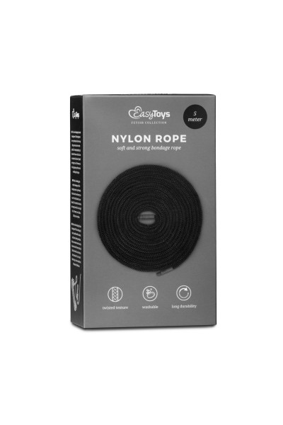 Черная веревка для бондажа Easytoys Bondage Rope - 5 м. Черная веревка для бондажа Easytoys Bondage Rope - 5 м.