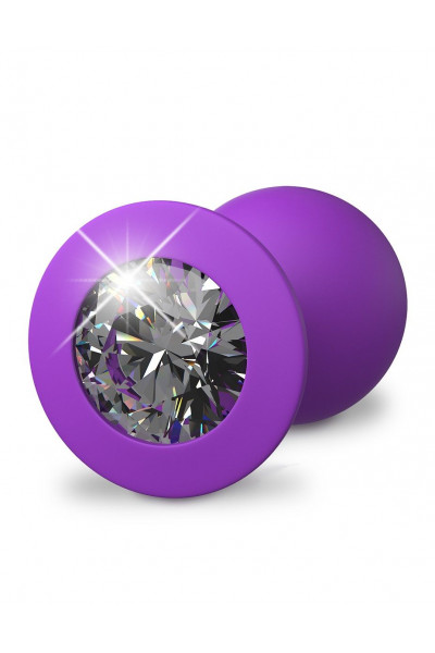 Фиолетовая анальная пробка со стразом Her Little Gem Medium Plug - 8,3 см. Фиолетовая анальная пробка со стразом Her Little Gem Medium Plug - 8,3 см.