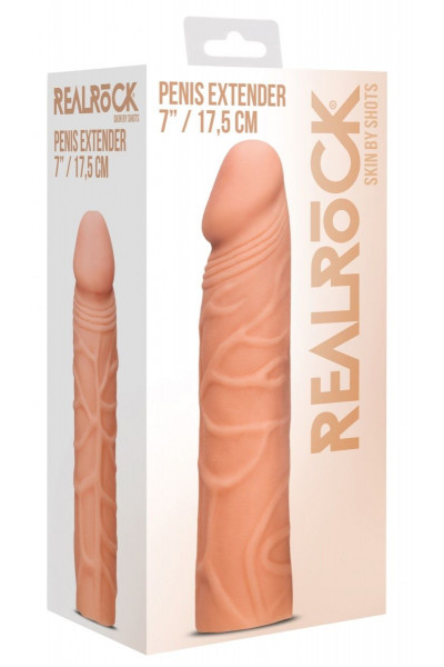 Телесная увеличивающая насадка Penis Extender - 17,5 см. Телесная увеличивающая насадка Penis Extender - 17,5 см.