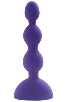 Фиолетовый анальный вибростимулятор Anal Beads S - 14,5 см.