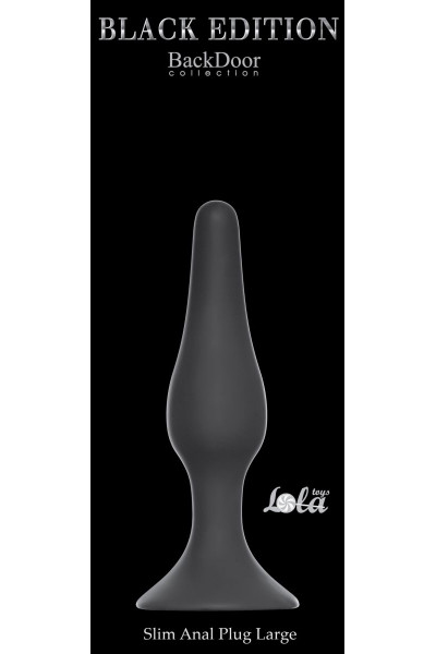 Чёрная анальная пробка Slim Anal Plug Large - 12,5 см. Чёрная анальная пробка Slim Anal Plug Large - 12,5 см.