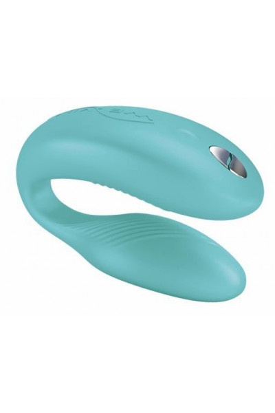Голубой вибромассажер для пар We-Vibe Sync Aqua на радиоуправлении Голубой вибромассажер для пар We-Vibe Sync Aqua на радиоуправлении
